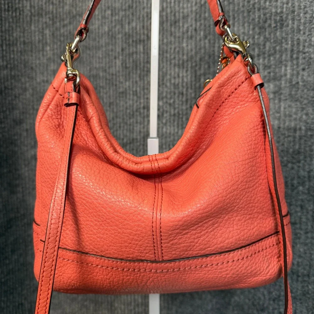 Coach Park Pink Leather Mini Duffle Crossbody Bag Shoulder Purse Coquette Preppy